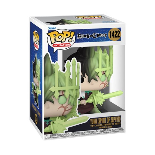 Black Clover Wave 2 - Funko Pop! Vinyl Figure - Common Bundle Plus Yuno (Spirit of Zephyr) GITD PX Exclusive