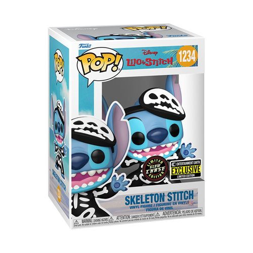 Skeleton Stitch #1234 - Disney Lilo & Stitch - Funko Pop! Vinyl Figure - Entertainment Earth Exclusive - Guaranteed Chase Bundle